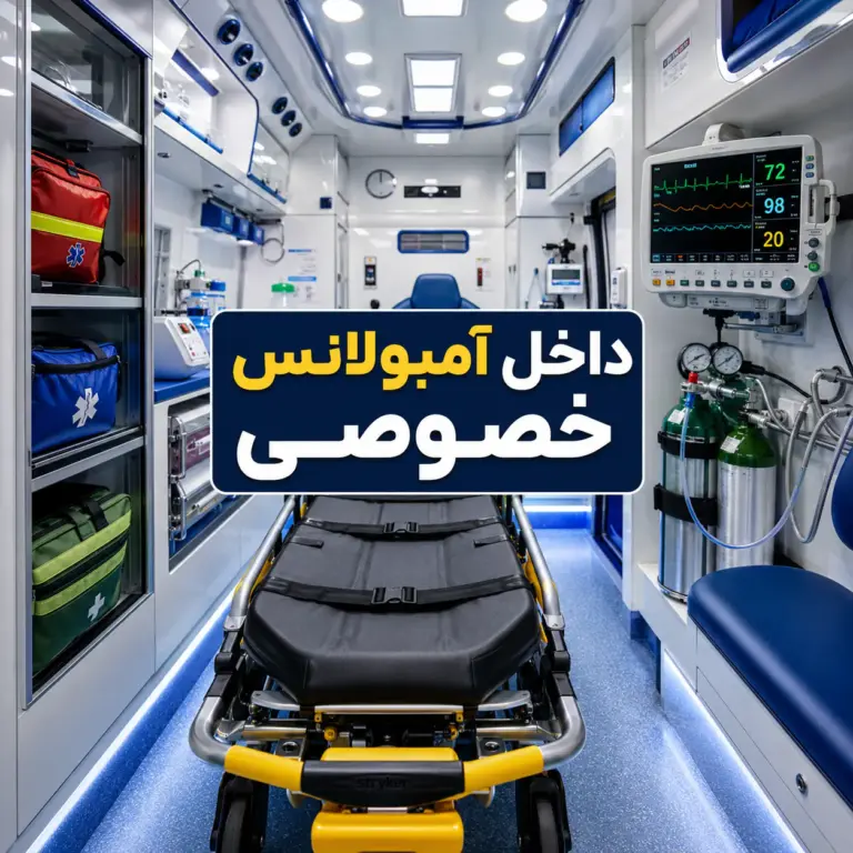 تجهیزات داخل آمبولانس برای مراقبت از بیمار