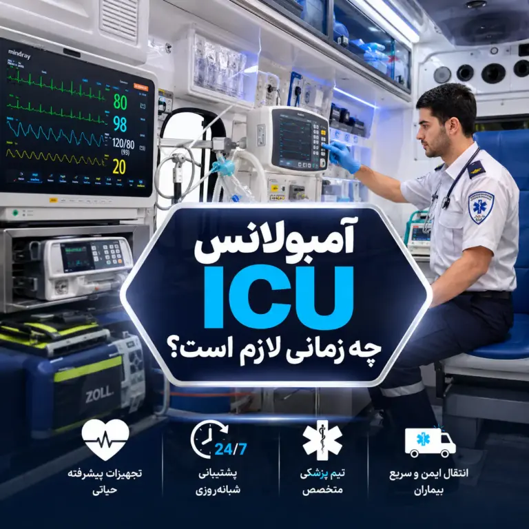 آمبولانس ICU مجهز برای انتقال بیمار بدحال